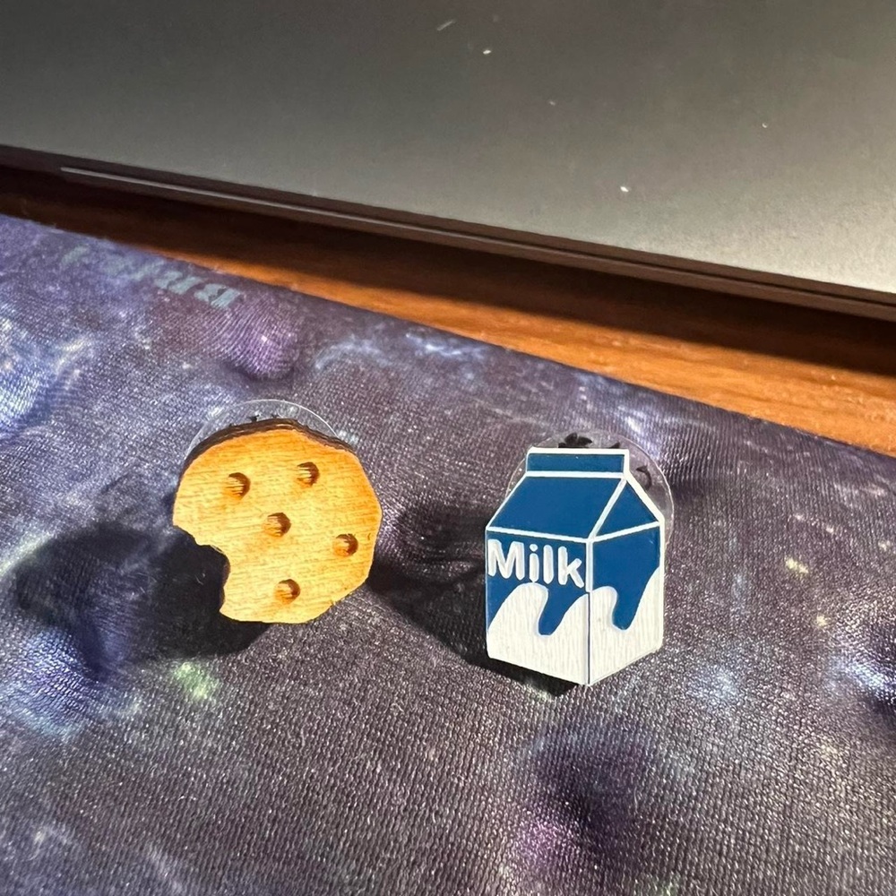 NWOT Milk and cookie earrings